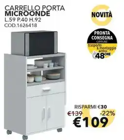 Mercatone Germanvox Carrello porta microonde offerta