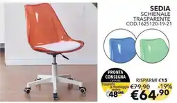 Mercatone Germanvox Sedia schienale trasparente offerta