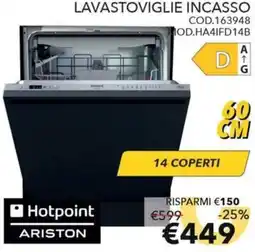 Mercatone Germanvox Lavastoviglie incasso Hotpoint Ariston offerta