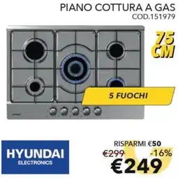 Mercatone Germanvox Piano cottura a gas Hyundai Electronics offerta