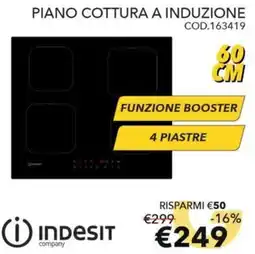 Mercatone Germanvox Piano cottura a induzione Indesit offerta