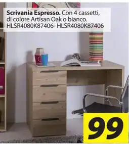 Hobby e Legno Scrivania Espresso offerta