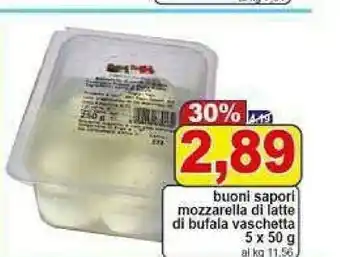 Pewex Buoni saporl mozzarella di fatte di bufala vaschetta offerta