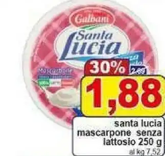 Pewex Mascarpone senza lattosio santa lucia 250 g(ml) offerta