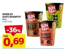 DPiù Noodles gusti assortiti Sun Yan offerta