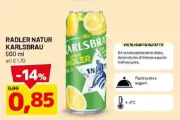 DPiù Radler Natur Karlsbrau offerta