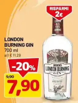DPiù London Burning Gin offerta