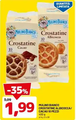 DPiù Mulino Bianco Crostatine Albicocca/Cacao 10 Pezzi offerta