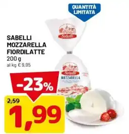 DPiù Sabelli Mozzarella Fiordilatte offerta