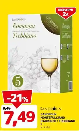 DPiù Sandroun Montepulciano d'Abruzzo / Trebbiano offerta