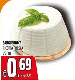 Coop Sanguedolce ricotta fresca l'etto offerta
