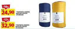 DPiù Trapunta leggera bicolor 1 piazza offerta