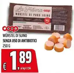 Coop Würstel di suino La Filiera coop offerta