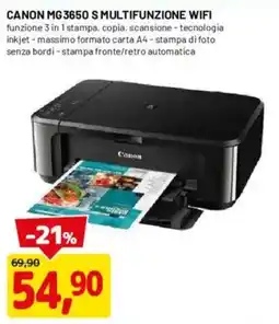 DPiù Canon MG3650 S Multifunzione WiFi offerta