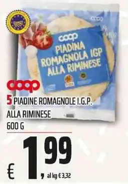 Coop Coop piadine romagnole I.G.P. alla riminese offerta