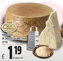 Coop Formaggio da tavola e da grattugia Gran Moravia offerta