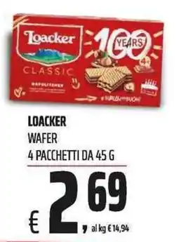 Coop Loacker wafer classic offerta