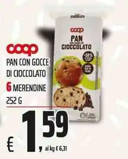 Coop Pan con gocce di cioccolato offerta