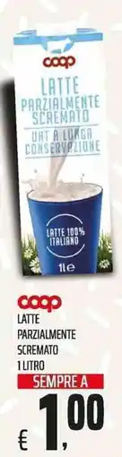 Coop Latte parzialmente scremato Coop offerta
