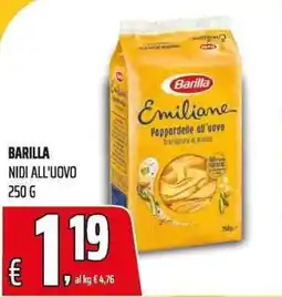 Coop Barilla Emiliane Pappardelle all'uovo offerta