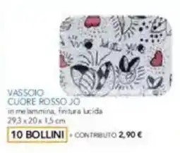 DPiù Vassoio cuore rosso jo offerta