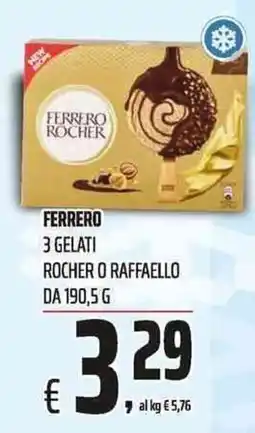 Coop Ferrero 3 gelati rocher o raffaello offerta