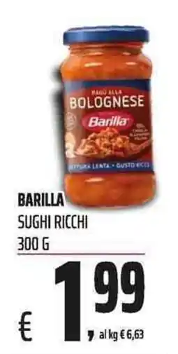 Coop Barilla sughi ricchi offerta