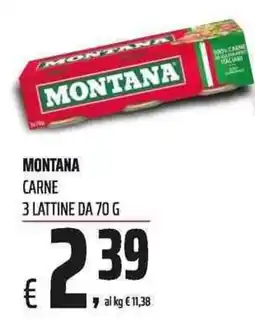 Coop Montana carne offerta