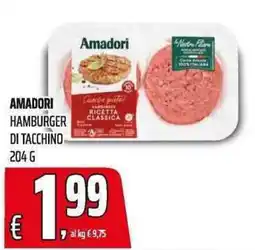 Coop Amadori hamburger di tacchino offerta