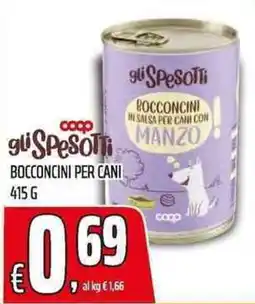 Coop Bocconcini per cani gli Spesotti offerta