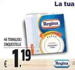 Coop Tovaglioli Cinque Stelle Regina offerta