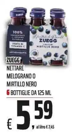 Coop Zuegg nettare melograno o mirtillo nero offerta