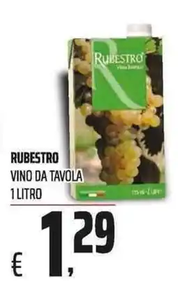 Coop Rubestro vino da tavola offerta
