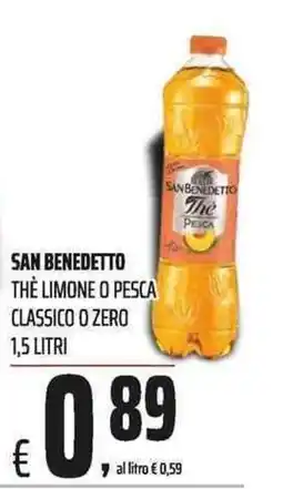 Coop San Benedetto Thè Limone o Pesca offerta