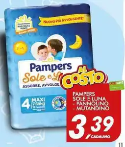 Coop Pampers Sole e Luna pannolino mutandino offerta