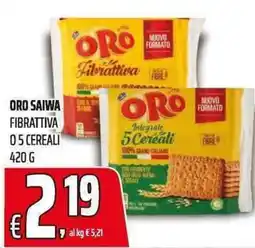 Coop Oro Saiwa Fib rattiva o 5 cereali offerta