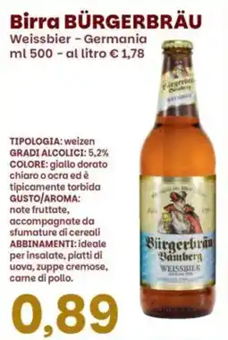 Prix Quality Birra BÜRGERBRÄU offerta