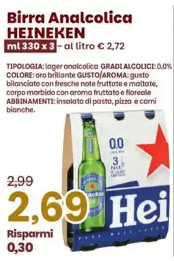 Prix Quality Birra Analcolica Heineken offerta