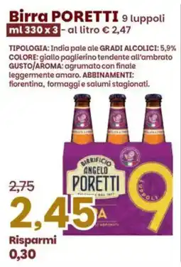 Prix Quality Birra Poretti offerta