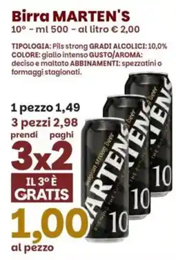 Prix Quality Birra MARTEN'S offerta