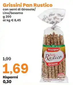 Prix Quality Grissini Pan Rustico biscopan offerta