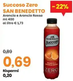 Prix Quality Succoso Zero San Benedetto Arancia e Arancia Rossa offerta