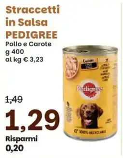 Prix Quality Straccetti in Salsa Pedigree Pollo e Carote offerta