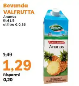 Prix Quality Beverage Valfrutta Ananas offerta