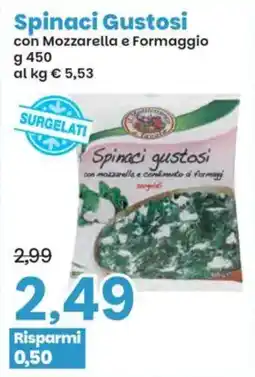 Prix Quality Spinaci gustosi con mozzarella e formaggio offerta