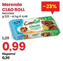 Prix Quality Ciao Roll Nocciola offerta
