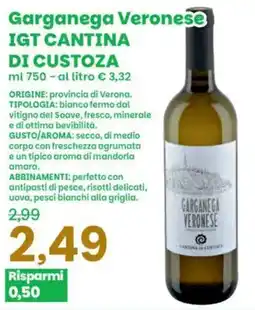 Prix Quality Garganega Veronese IGT Cantina di Custoza offerta