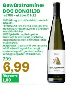 Prix Quality Gewürztraminer DOC Concilio offerta