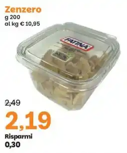Prix Quality Zenzero FATINA offerta