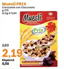 Prix Quality Muesli PRiX Croccante con Cioccolato offerta